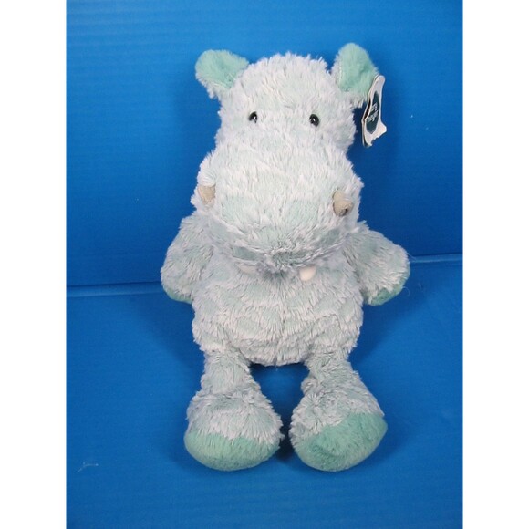 Mary Meyer Plush Fab Fuzz Hippo Calypso Seafoam Green 15” Soft Plush W/Tag - Picture 1 of 7